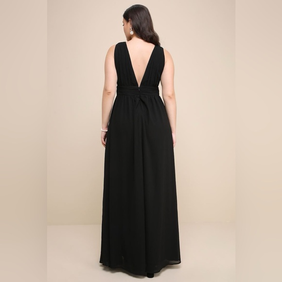 LULUS Heavenly Hues Black Maxi Dress Size XL - Picture 2 of 11